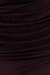 Matilda Ruched Mesh Bodysuit - Chocolate