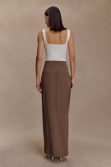 Aisling Ribbed Square Neck Sleeveless Top - Ivory