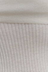 Mazie Asymetrical Cashmere Blend Long Sleeve Knit Top - Ivory