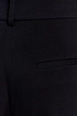Fatima Satin Straight Leg Pant - Black