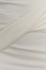 Henley Slinky Drape Mini Dress - Ivory