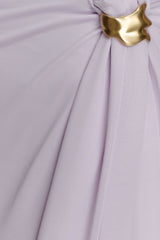 Bridget Slinky Maxi Skirt With Hardware - Dusty Lilac