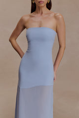 Mason Crepe And Chiffon Maxi Dress - Powder Blue
