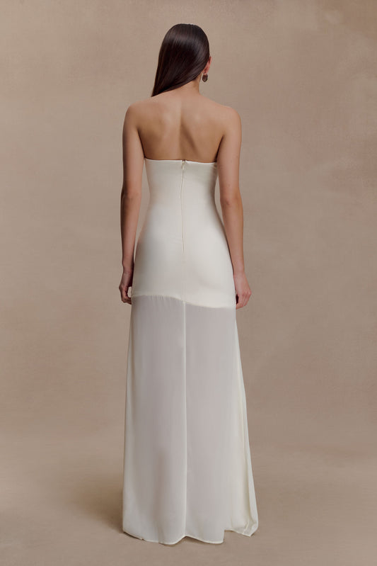 Mason Crepe And Chiffon Maxi Dress - Ivory