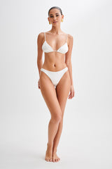 Michelle Pleated Bikini Top - Ivory