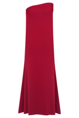 Ainsley Asymmetrical Maxi Skirt With Floral Hardware - Fuchsia Pink