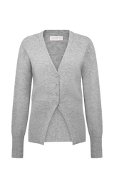 Alexia Buttoned Oversized Cardigan - Grey Marle