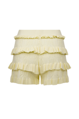 Amy Pointelle Knit Frill Bloomers - Lemon