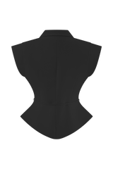 Andina Shortsleeve Linen Top - Black