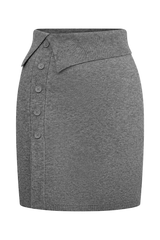 Annabelle Knit Mini Skirt - Charcoal