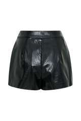 Arabelle Faux Leather Shorts - Black