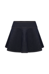 Arista Denim Mini Skirt - Washed Indigo Blue