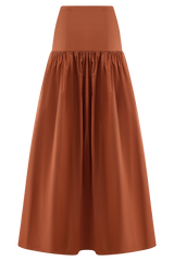 Autumn Maxi Skirt - Burnt Orange