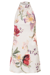 Lynelle High Neck Mini Dress - Bella Rosa Print