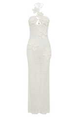 Kyla Floral Crochet Maxi Dress - Ivory