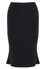 Mara Slinky Knee Length Skirt - Black