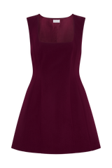Lysandre Crepe Mini Dress - Plum