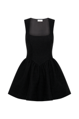 Jennifer Boucle Mini Dress - Black