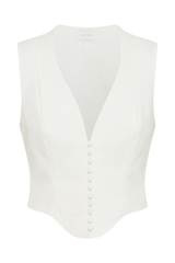 Keely Cotton Sleeveless Top - White