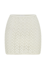 Murphy A-Line Knit Mini Skirt - White