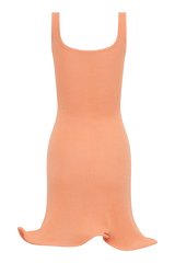 Sandra Square Neck Knit Mini Dress - Orange