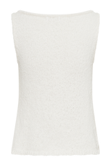 Mackie Boucle Longline Vest - White