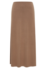Diedre A-Line Knit Maxi Skirt - Pecan
