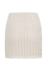 Morgan Mesh And Lace Mini Skirt - Ivory