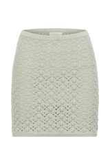 Murphy A-Line Knit Mini Skirt - Pastel Green