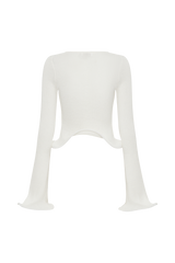 Gigi Long Sleeve Knit Top - Ivory