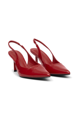 Dasha Patent Sling Back Heels - Red