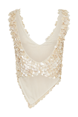Willow Mother Of Pearl Halter Top - Pearl