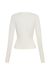 Reese Fitted Knit Cardigan - Ivory