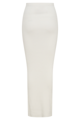 Mathilde Ribbed Knit Maxi Skirt - Ivory