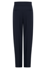 Penelope Pleated High Waisted Pants - Dark Navy