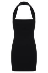 Amelita Suiting Halter Mini Dress - Black