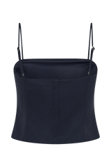 Aberley Crop Top - Dark Navy
