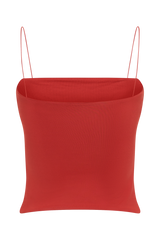 Arya Longline Spaghetti Strap Top - Ruby