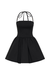 Ruby Halter Mini Dress - Black