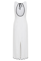 Sofiane Scalloped Linen Midi Dress - Ivory