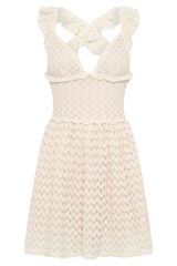 Ezra Lace Mini Dress - Ivory