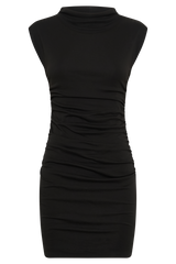 Elliot High Neck Sleeveless Mini Dress - Black