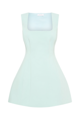Lysandre Crepe Mini Dress - Ice Blue