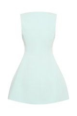 Lysandre Crepe Mini Dress - Ice Blue