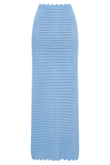 Jadia Crochet Fishtail Maxi Skirt - Cornflower Blue