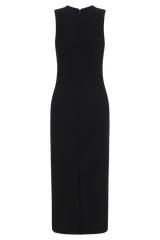 Frida Crepe Midi Dress - Black