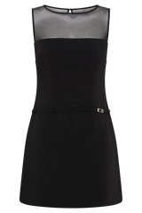Posie Suiting Belted Mini Dress - Black