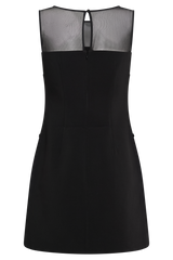 Posie Suiting Belted Mini Dress - Black