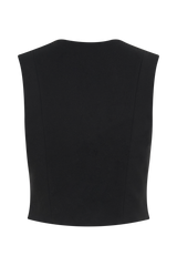 Keely Cotton Sleeveless Top - Black
