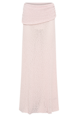 Petra Ruched Knit Maxi Skirt - Misty Rose